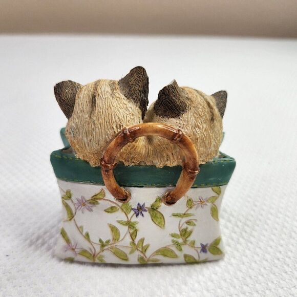 Lenox 2005 Cat Kitty In Purse A Tote For Two Painted Resin Figurine DAMAGED - Picture 7 of 8